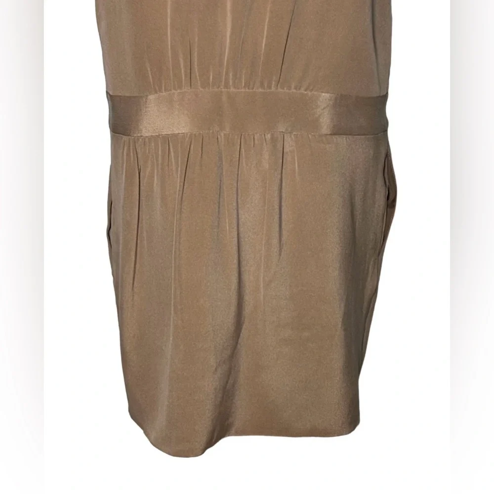 J. Crew Taupe Wrap-Style Sleeveless Dress